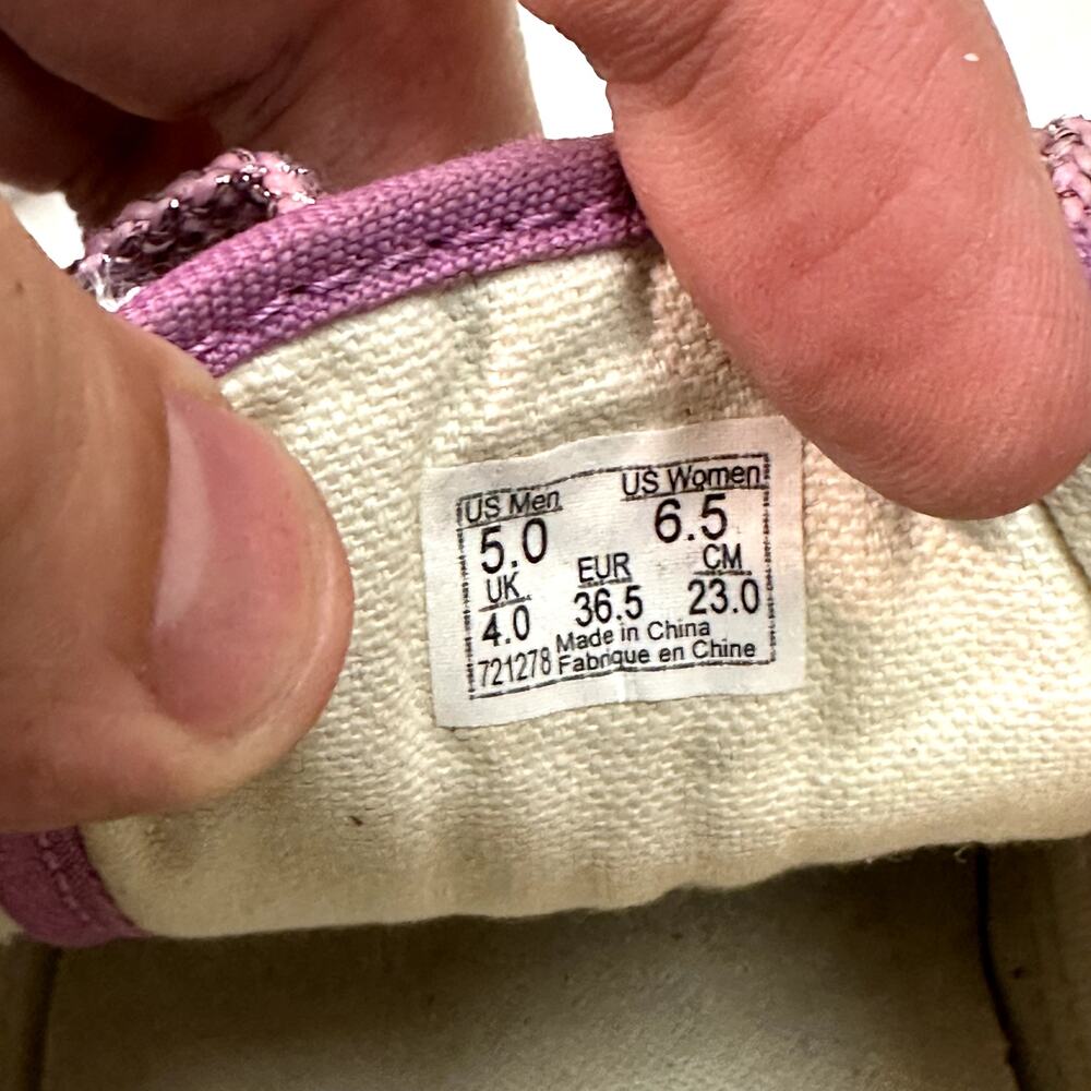 VGUC Vans Women's Old Skool Orchid Pink Metallic Glitter Skate Shoe 90s Y2K 6.5 - Picture 9 of 10
